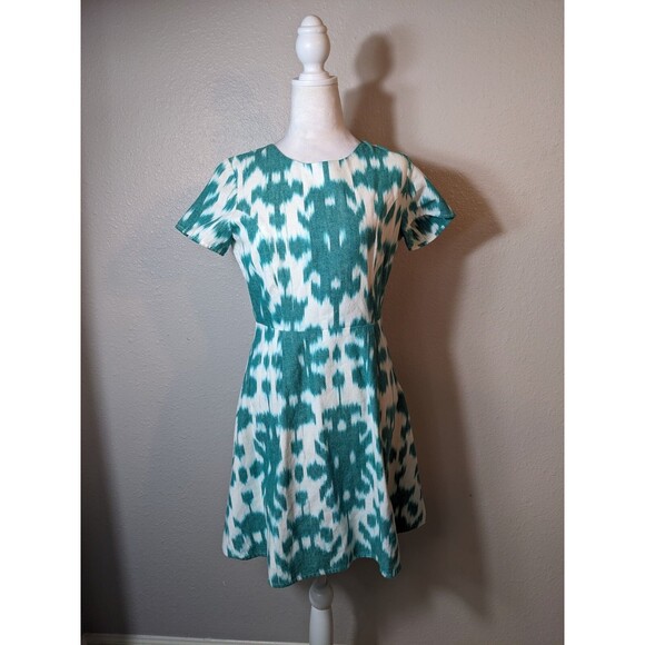 Vineyard Vines IKAT Dress Green White Size 2 - Picture 2 of 8